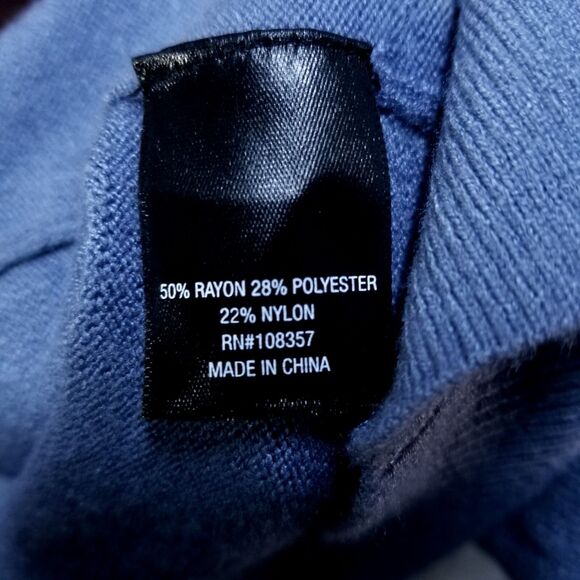 Worthington Women's Open Long Cardigan Sweater Size S Pockets Blue Striped New - Picture 9 of 11